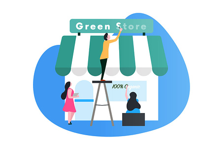 Green Store Ilustration