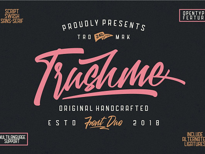 Trushme Font Duo Free Sample