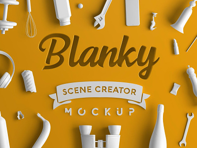 Blanky – Scene Creator Mockup Sample Free PSD freebies mockup scene creator