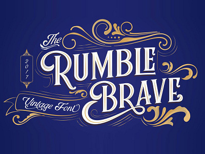 Rumble Brave Vintage Font Free Sample font font design freebies vintage