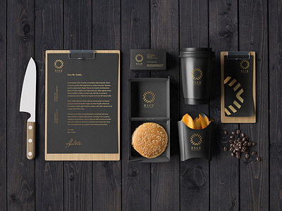 Cafe Stationery Mockup Free PSD