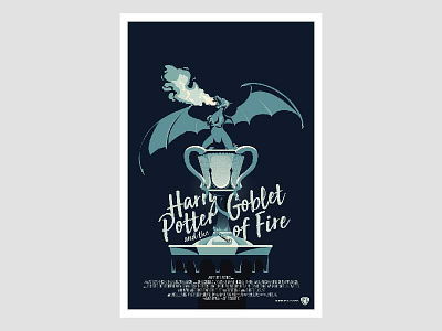 Harry Potter Movie Poster Update adobe dragon goblet of fire harry potter illustration illustrator movie poster
