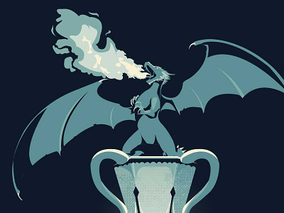 Goblet of Fire - Details dragon goblet of fire harry potter illustration movie poster