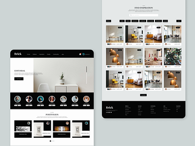 Brick (Architecture) - Editorial Page ui ux website