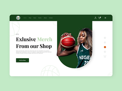 Redesign: Nigerian BasketBall Website - Home Slider design redesign ui website