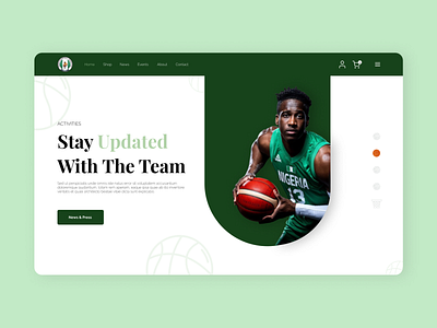Redesign: Nigerian BasketBall Website - Home Slider2 design redesign ui ux website