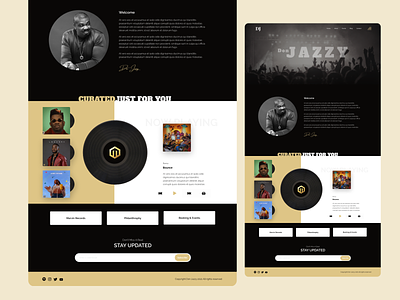 DonJazzy design homepage landingpage music ui website