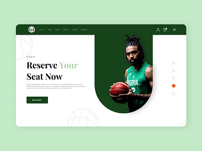 Redesign: Nigerian BasketBall Website - Home Slider 3 basketball design sports ui ux