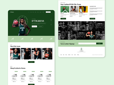 Redesign: Nigerian BasketBall Website - Full (1st concept) basketball design redesign sports ui ux website