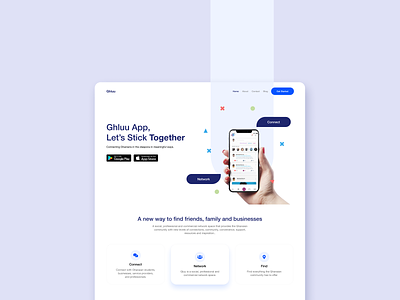 Home Page - Ghluu App design home page landing page ui ux website