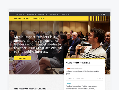 Media Impact Funders Website website wed design