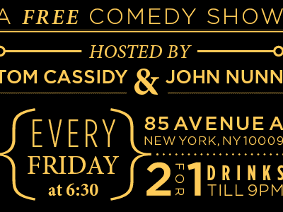 Comedy Show Flyer comedy flyer invitation typography