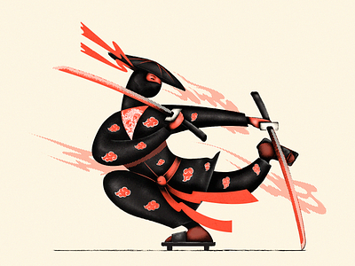 Ninja colors illustration illustrator japanese katana man ninja samurai vector