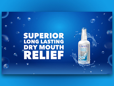 Facebook Banner for Lubricity Dry Mouth Spray banner banner design branding typography web