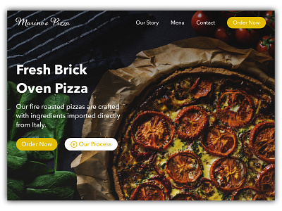 Pizzeria Landing Page 003 branding dailyui ui uidesign ux web design