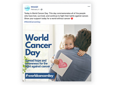 World Cancer Day (Facebook Post) facebook facebook marketing facebook post design social media social media design social media marketing