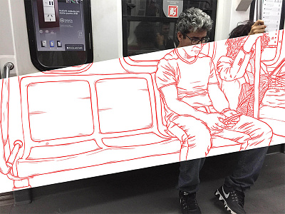 The Line Side design digitalart illustration photoshop subway