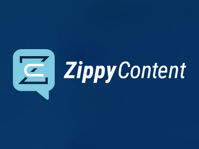 Zippy Content blue illustrator logo zc zippy zippy content