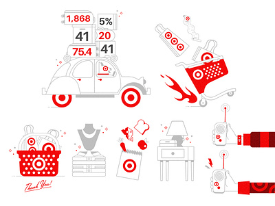 Target Inspired Illustrations digital art illustration target vector vector illustration