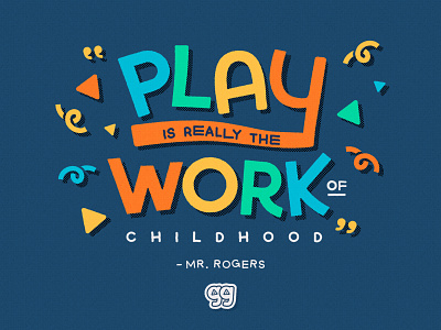 Play Shirt hand lettering handlettering mr. rogers