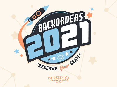Backorders 2021 branding illustration logo retro space vector