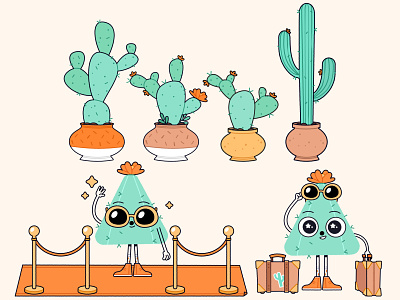 Cactus Returns cacti cactus digital art digital illustration illustration kids illustration vector vector illustration