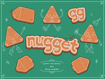Nugget Holidays christmas digital illustration gingerbread gingerbread man holiday card holidays illustration vector