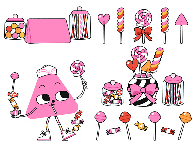 Lolly candy candy shop digital art digital illustration illustration kids illustration lollipop lolly sweets vector vector illustration