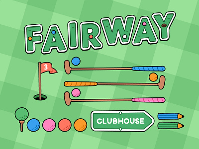 Fairway digital art digital illustration fairway golf illustration minigolf putt putt vector vector illustration