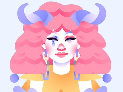 Pietro clown clown girl clowncore digital art digital illustration illustration pietro rainbow vector vector illustration
