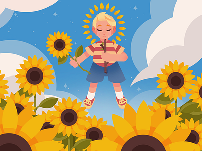 Sunflower Fields illustration mother 3 nintendo