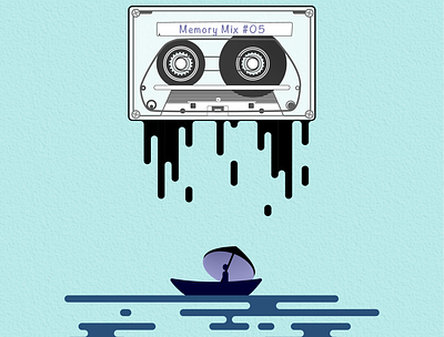 Memory Mix #05 - Dripping Memories illustration memories mixtape vectorart vintage
