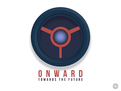 Onward - A driverless car logo car dailylogochallenge logo vector wheel