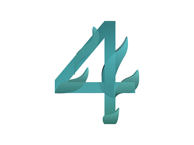 4 4 logo numbers numericlogo redesign