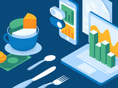 Illustration analitycs branding chart color illustration isomatric pic ui vector