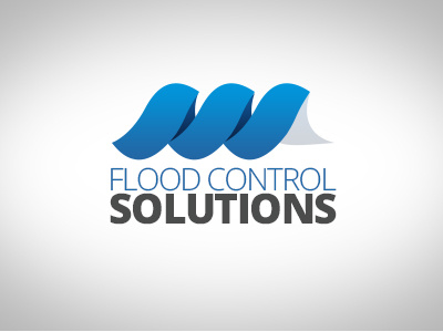 Flood Control Solutions Logo logo waves