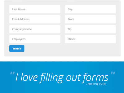 I ❤ Forms formsrule marketing page
