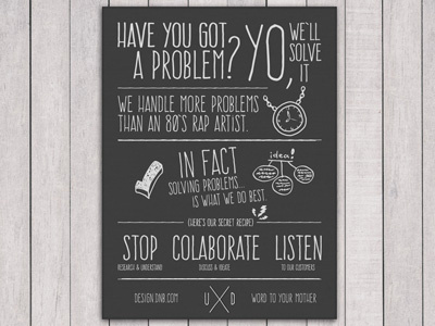 Vanilla Ice / UX Team Manifesto Poster
