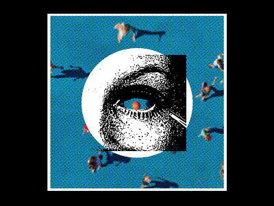 Eye on the Prize. collage eye halftone pop art surreal surrealism texture