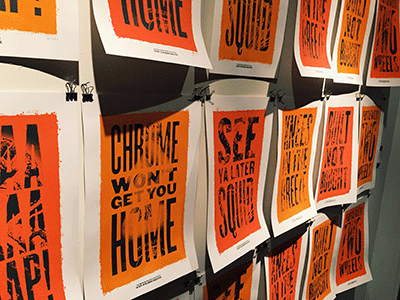 Chrome Won't Get You Home. idioms moto motorcycle prints saying screenprint show typography