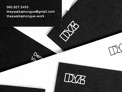 DVG Business Cards business card dvg geometric logo minimal modernism monochrome stationary trademark