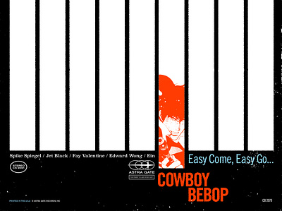 Easy Come, Easy Go... album art anime blue note collage cowboy bebop modern record record cover typography
