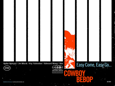 Easy Come, Easy Go... album art anime blue note collage cowboy bebop modern record record cover typography