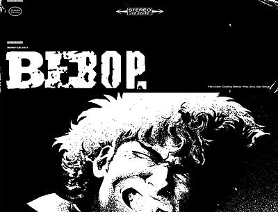 Bebop album art album artwork anime cowboy bebop record record cover texture typography wip