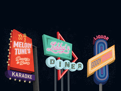 Vintage sign illustrations