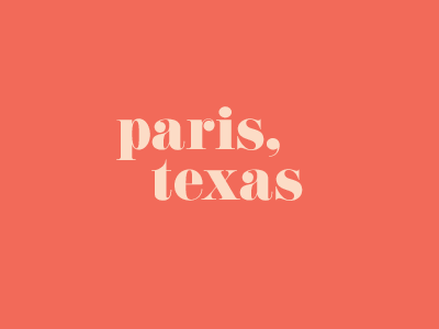 Paris, Texas animated type animation title sequence typography