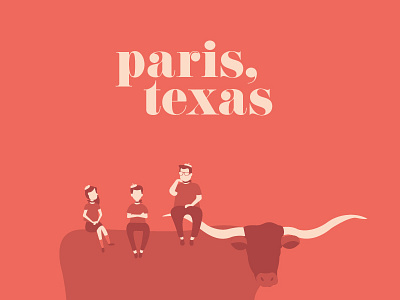 Paris Texas illustration vector