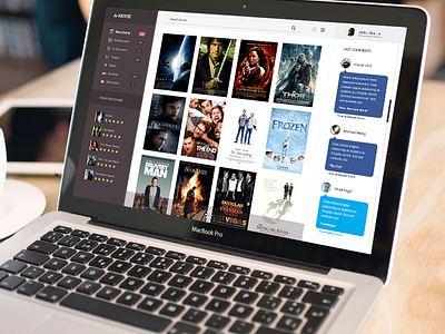 A.Movie App UI design free psd grid layout movie themeforest ui ux web webdesign website