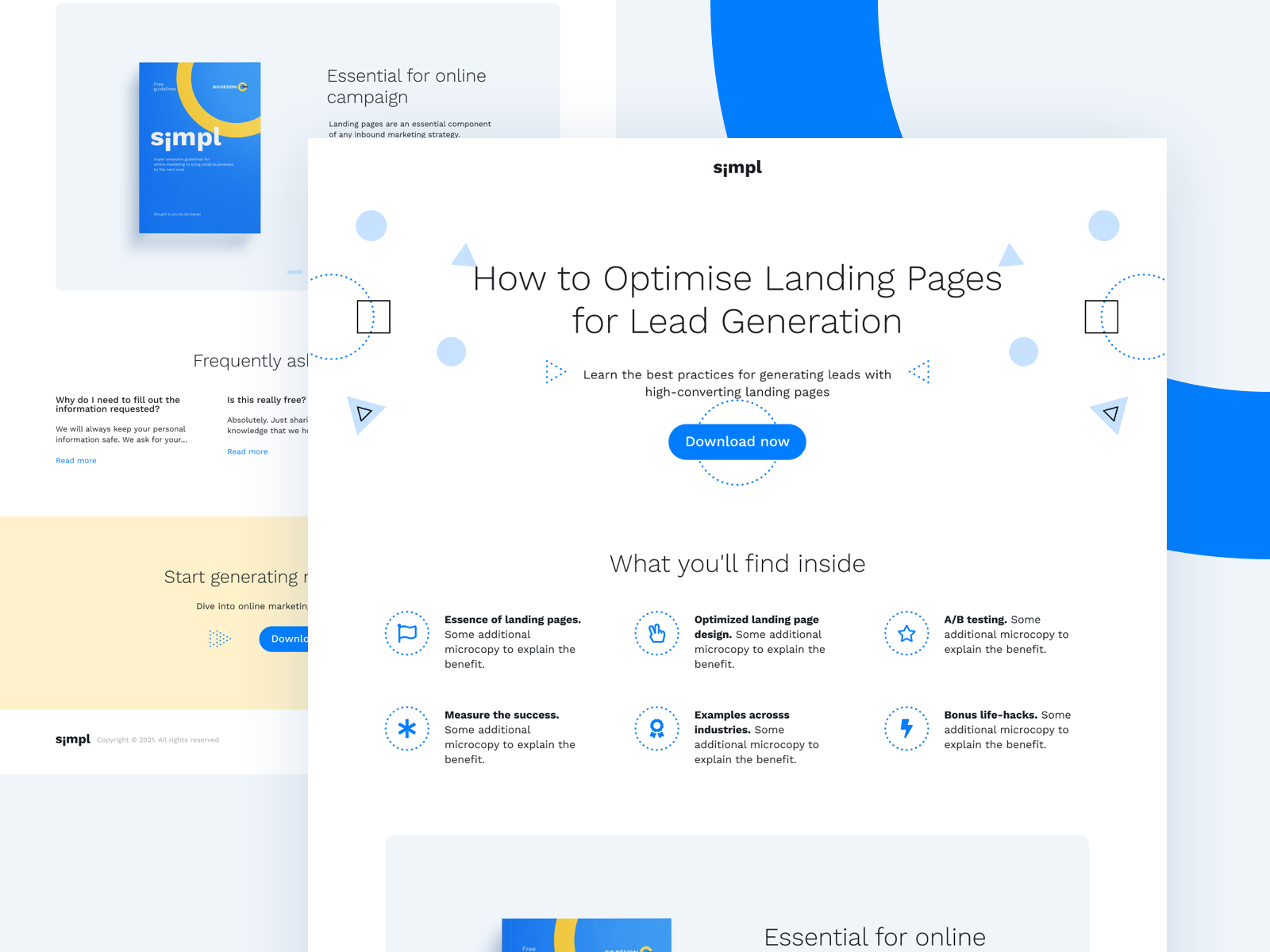 Simpl landing page for HubSpot by Olia Gozha on Dribbble