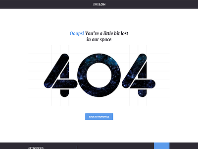 Avalon 404 Error 404 construction design error space themeforest ui ux web web design website